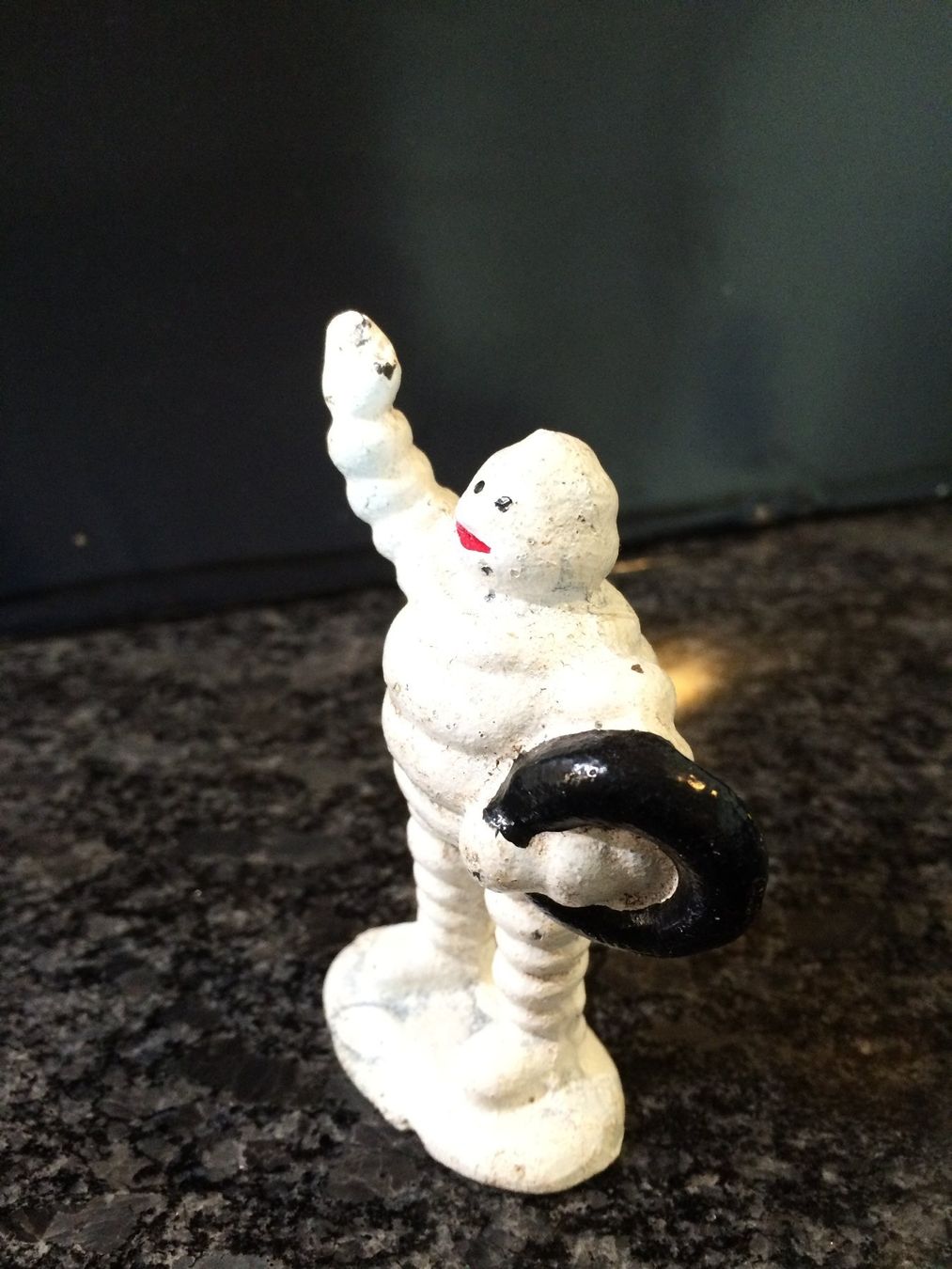 Michelin Schilder: Michelin Emaille Schild mit einer Gusseisernen Werbe-Figur – Gebraucht aus EMMETTEN von pfi_cbg5 6