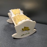 ❗Jetzt = 12.- Fr. !❗alte Puppenwiege m. Zub - 60/70iger, Pst