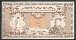 JASON ISLANDS - 20 PFUND 1976 - PINGUIN BANKNOTE - UNZ.