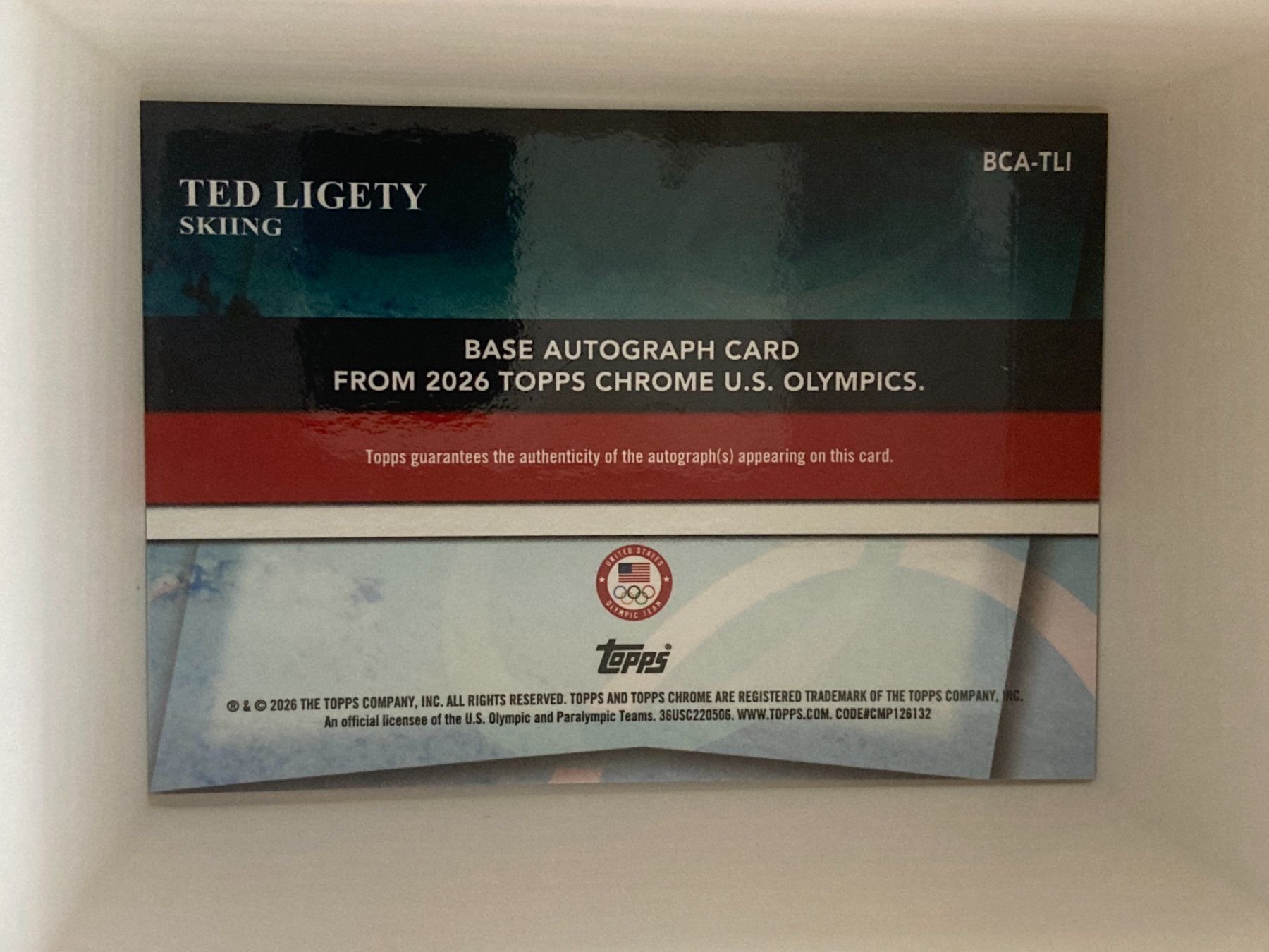Topps Carte collezionabili: Topps Chrome US Olympics - Ted Ligety Auto – Usato da La Tour-de-Peilz venduto da Tyalos_Cards 1