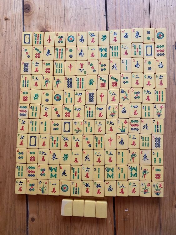 VICASKY Mini Mahjong Set - Tragbares Spiel Für Reisen & Partys