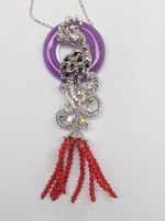 Anhänger + Kette Silber 925 + MP Amethyst Onyx Topas 18.9 g