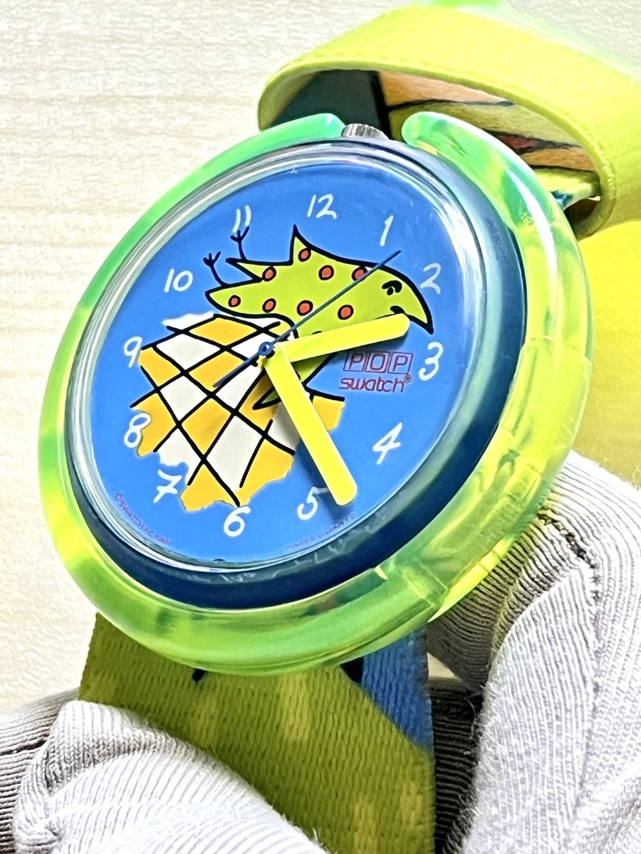 Swatch Orologi: Swatch POP Uhr, Gruen Blau   – Usato da Grenchen venduto da chththl 3