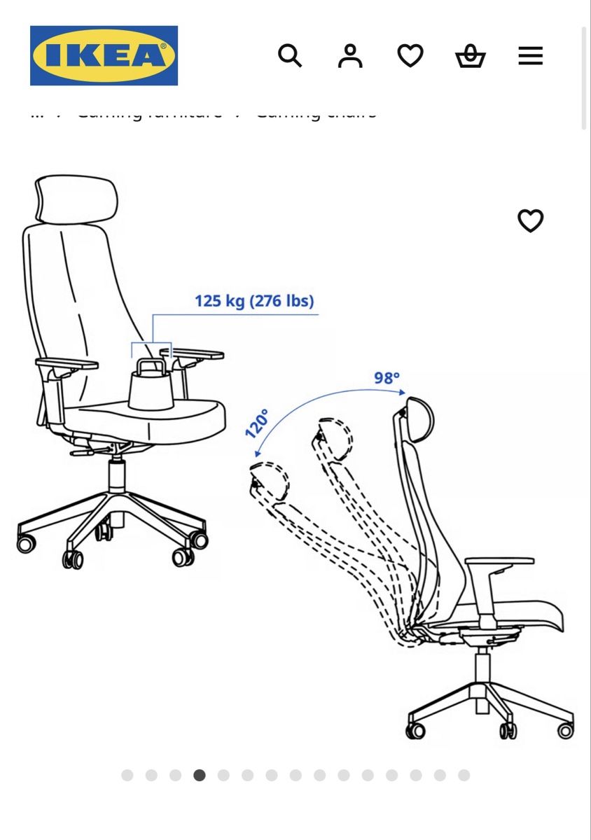 Ikea Sedie: ikea MATCHSPEL gaming chair - white – Usato da bözberg venduto da amy_7wz8 7