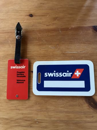 Swissair Gepäckanhänger Set, Crew und Passagier