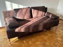 Schlafsofa in Braun Textil  XXXLutz