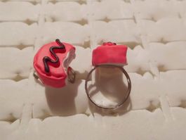 Kinder-Fingerring Tortenstück, rosa