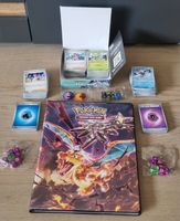 Pokemon Kartensammlung mit knapp 600 Karten und Binder etc.
