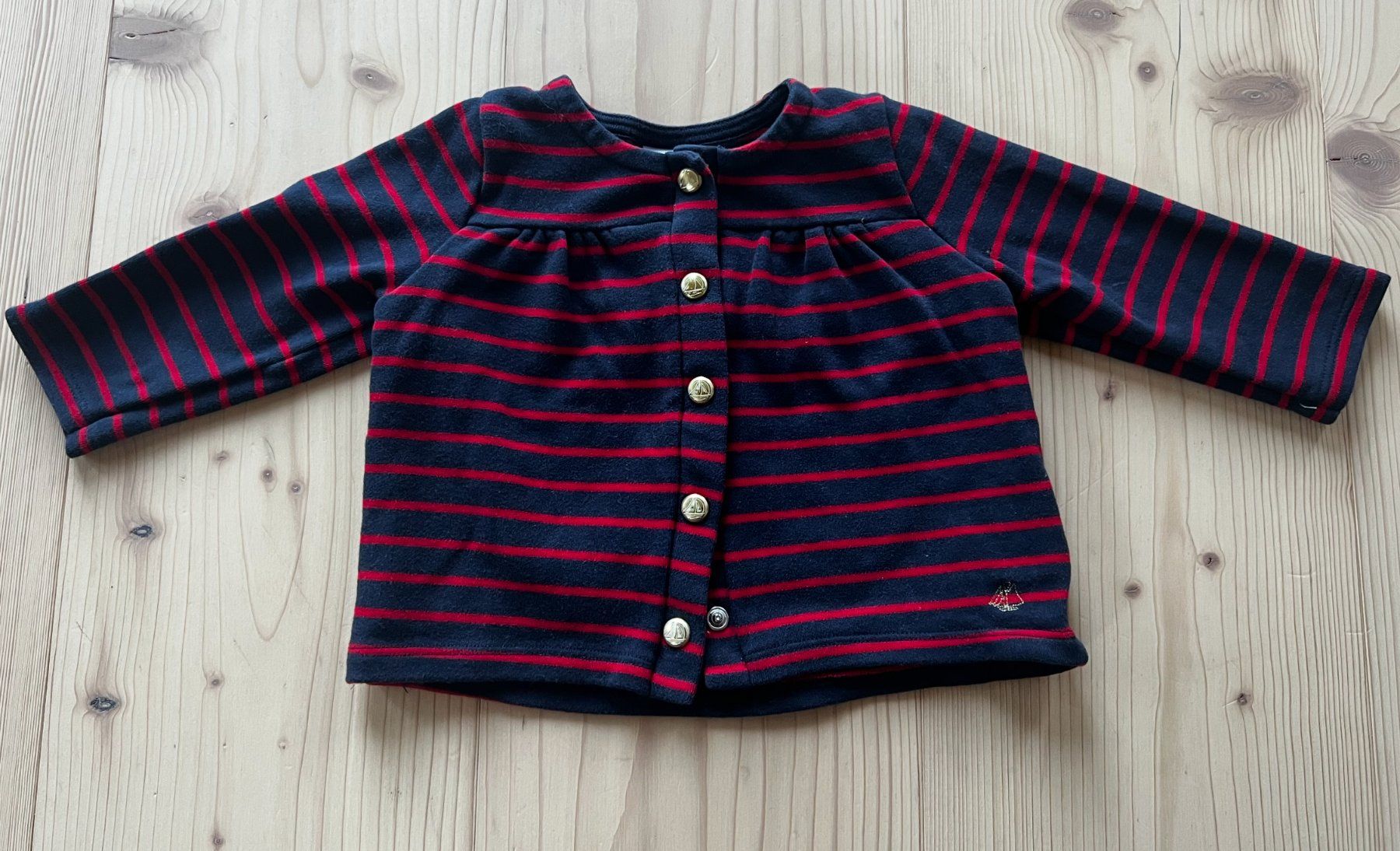 Petit Bateau Giacche & Cappotti: Petit Bateau Strickjacke Gr.80 Dunkelblau Rot Gestreift – Usato da Zürich venduto da meggimay