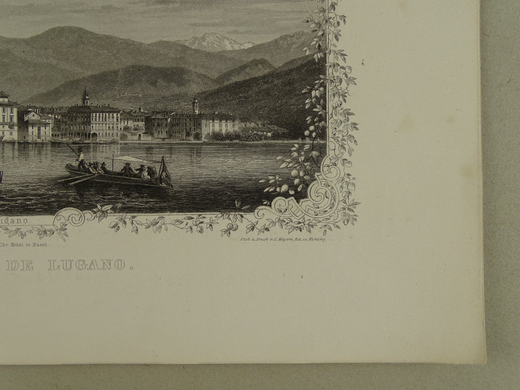 Incisioni: LUGANO, STAHLSTICH UM 1870 – Usato da Grüningen venduto da Kartensammler 5