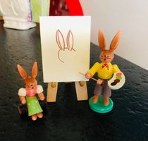 Hasenschule EsCo Erzgebirge Holzkunst Osterdeko Osterhasen