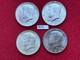 1016 Silber 1/2 Dollar USA Kennedy 1964 - 1972