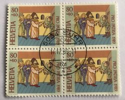 4 er Block Nr.B225 mit Stempel 1989 Suhr