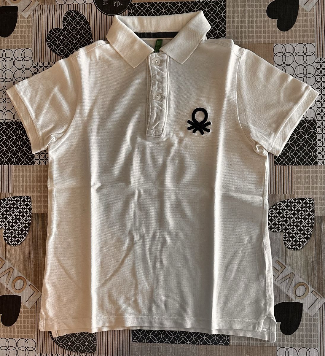 Benetton Hemden, T-Shirts & Polos: Polo Benetton blanc, taille 10/11 ans – Gebraucht aus Grône von Amte73