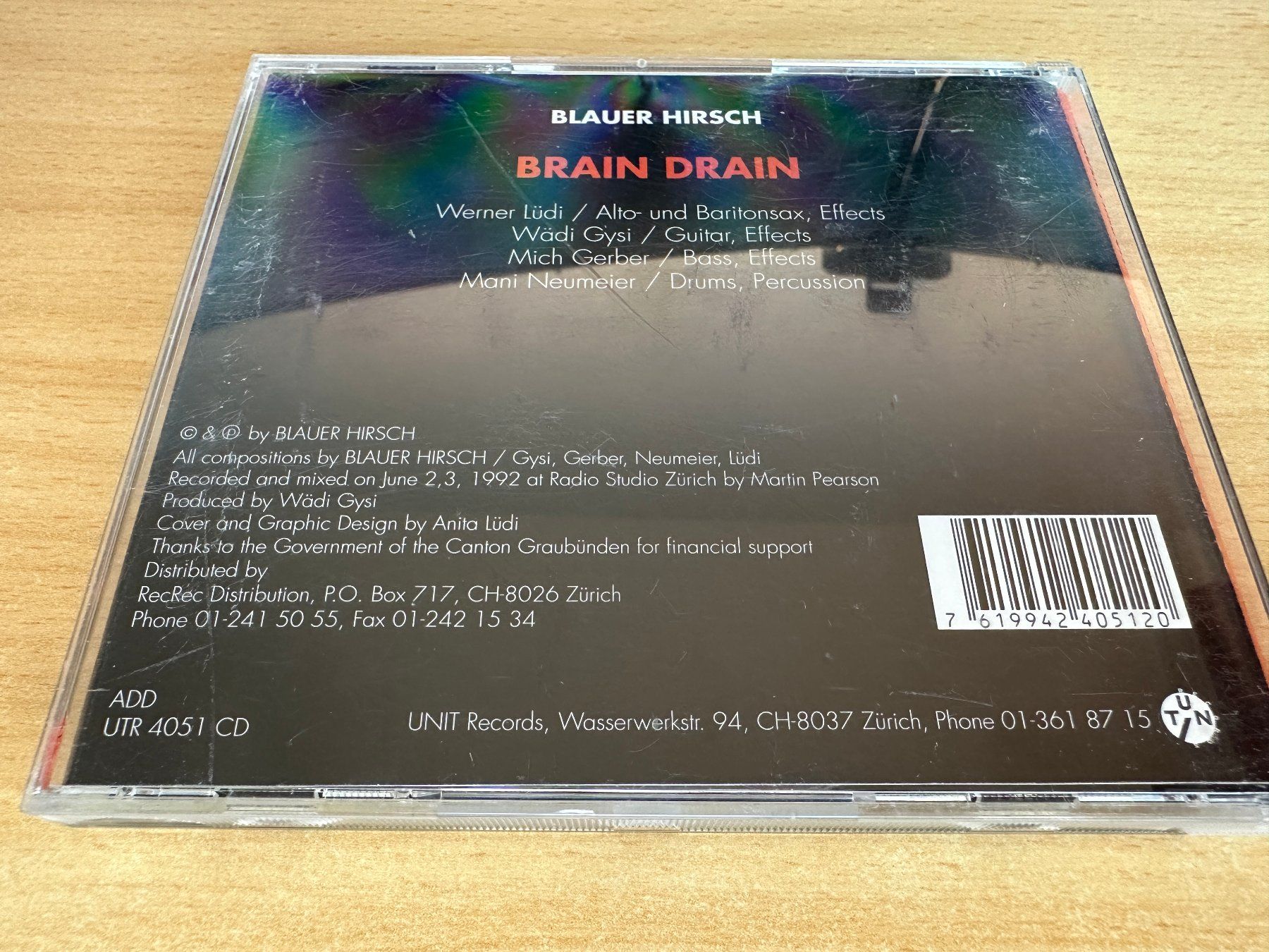 CD: Blauer Hirsch – Brain Drain – Usato da Rikon im Tösstal venduto da Alpenmutz 1