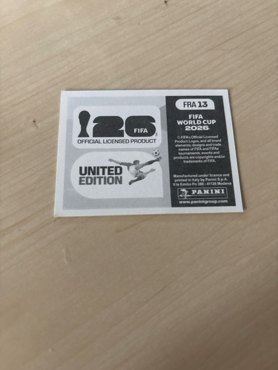 Panini Carte collezionabili: Panini Bild FRA13 – Usato da Rechthalten venduto da Thierry_89 1