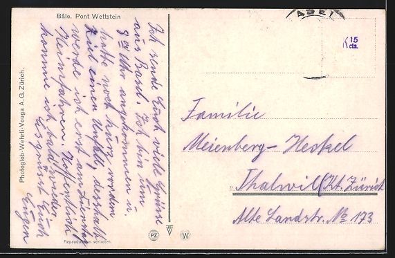 Cartoline postali: AK Basel, Wettsteinbrücke – Usato da Berlin venduto da bartko-reher 1