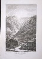 Elm Martinsloch Originalkupferstich  1780