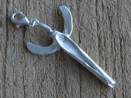 Designer Engel Anhänger Einzelstück Unikat Silber 999 / 925