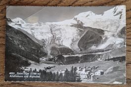 Saas Fee 1943, n. Schuls Hotel Bären zu Frl. T. Muff