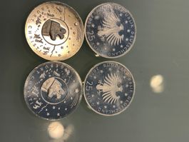 4 mal 999er silber medaille 88,45 gramm