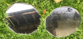2 miroirs vintage 60s Spiegel salle de bain
