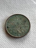 Gedenkmünze 100 Jahre Bundesverfassung, 1948 Silber