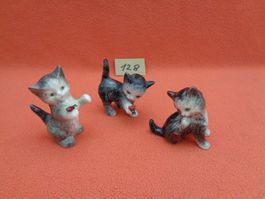 3 kleine Goebel Katzen mit Marienkäfer