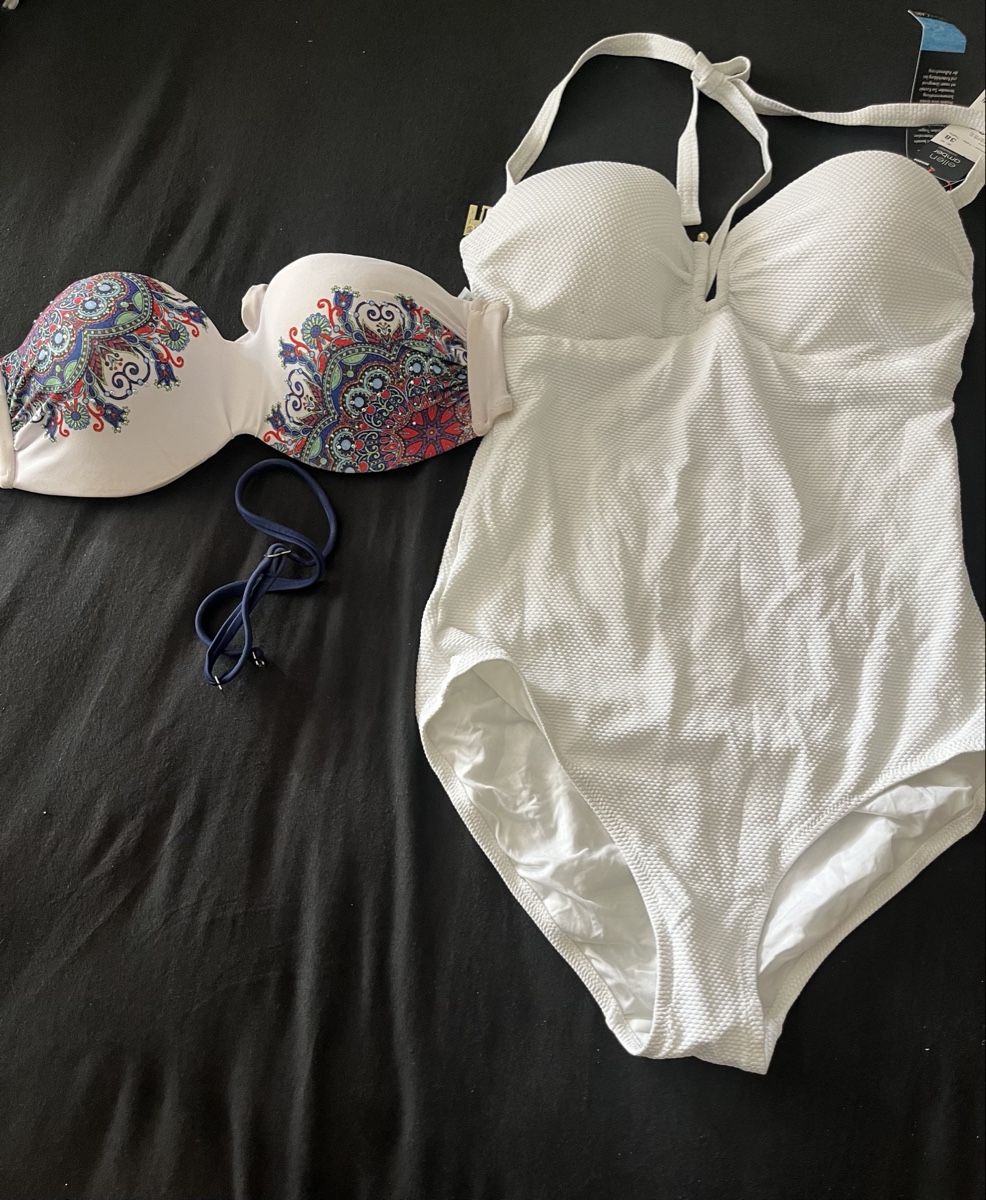 Maillots de bain & Bikinis: Badeanzug und Bikini-Oberteil weiss neu – Neuf (Voir description) à Olten par sae_82z2
