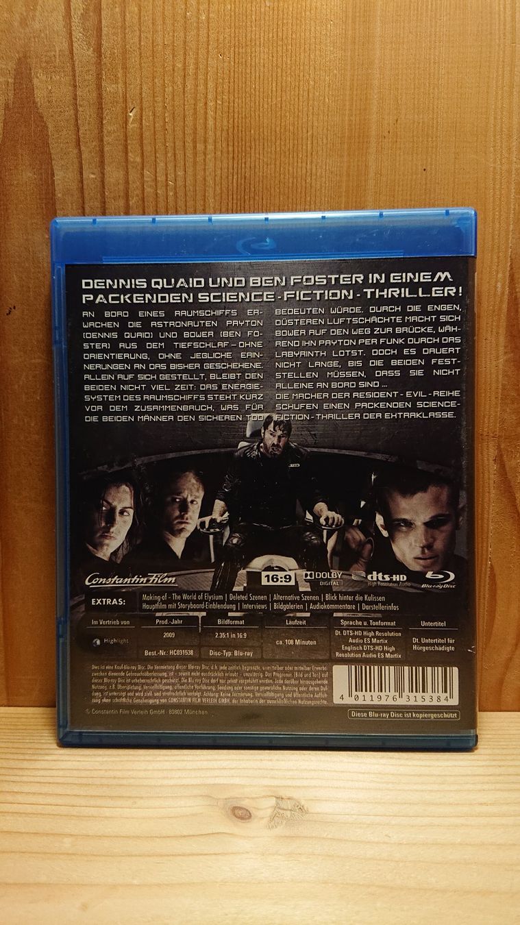 Alle DVDs: PANDORUM Blu-Ray mit Dennis Quaid – Gebraucht aus Wilderswil von Exebub 1