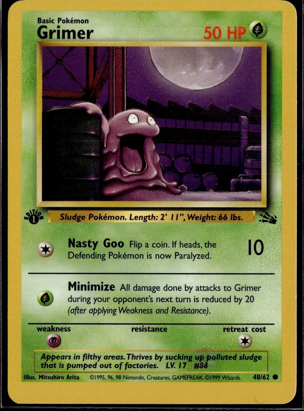 Pokémon Carte collezionabili: Grimer 48/62 Fossil 1st Edition – Usato da Zürich venduto da pokemon_cards