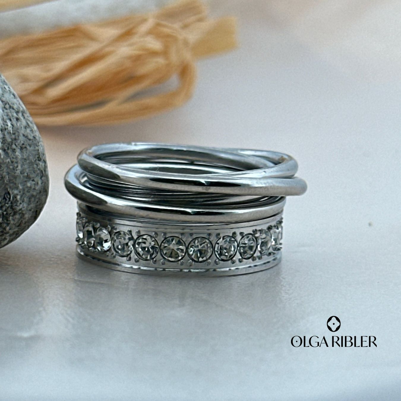 Olga Ribler Ringe: Edelstahl Ring Set – Spaghetti & Memory Ring Grösse 58 – Neu (gemäss Beschreibung) aus Luzern von byolgaribleroutlet 1