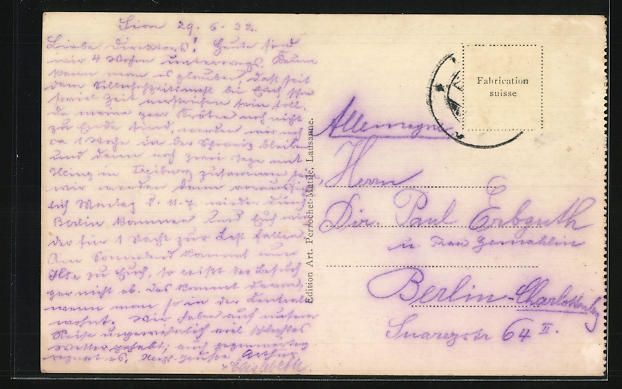 Cartoline postali: AK La Sage, Dts. de Veisivi – Usato da Berlin venduto da bartko-reher 1