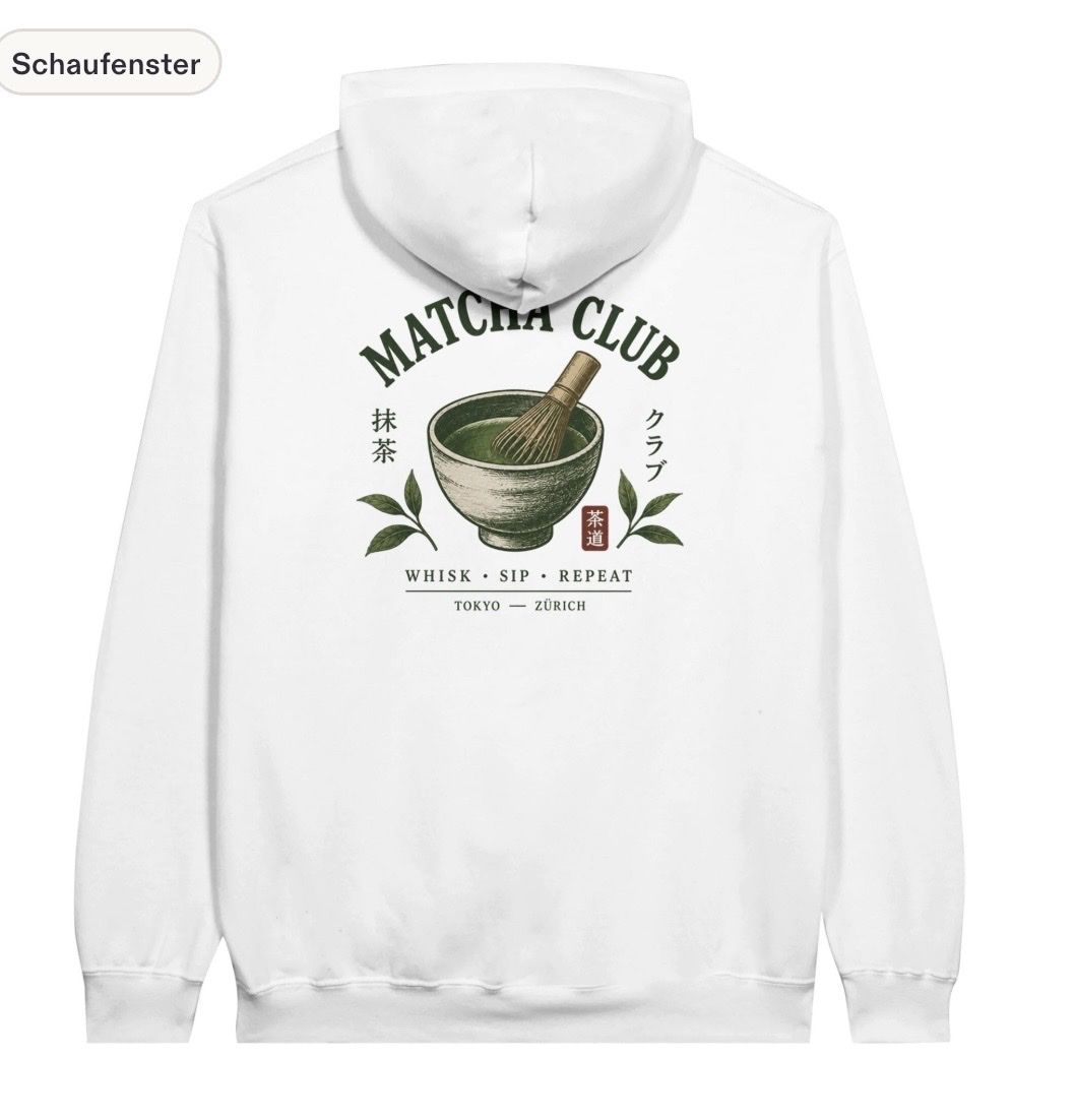 Maglioni & Felpe: Kapuzenpullover Weiss Matcha Club – Nuovo e nell'imballaggio originale da Brunnen venduto da Pitrisli