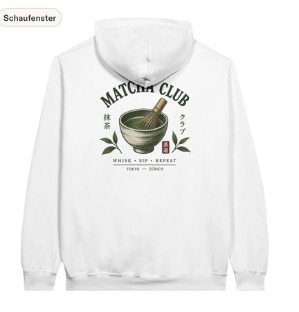 Kapuzenpullover Weiss Matcha Club