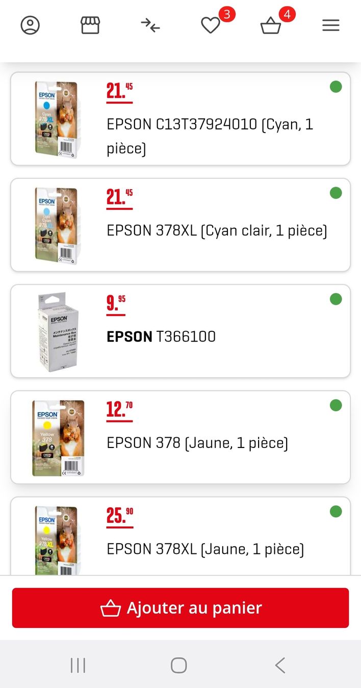 Epson Cartucce per stampanti & toner: Cartouche Epson pour Epson XP-15000 – Nuovo e nell'imballaggio originale da La Tour-de-Peilz venduto da Jonny-deep 4