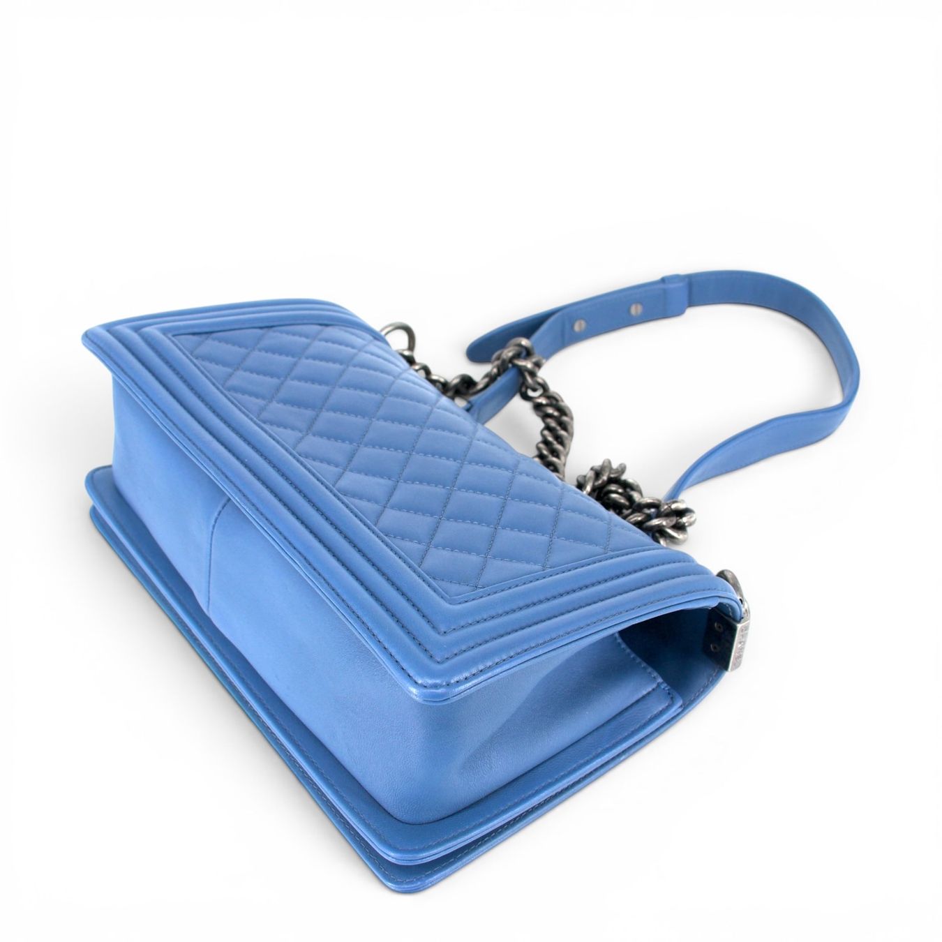 Chanel Borse da donna: Chanel Medium Boy blau RHW – Usato da Binningen venduto da Designerlabels 8