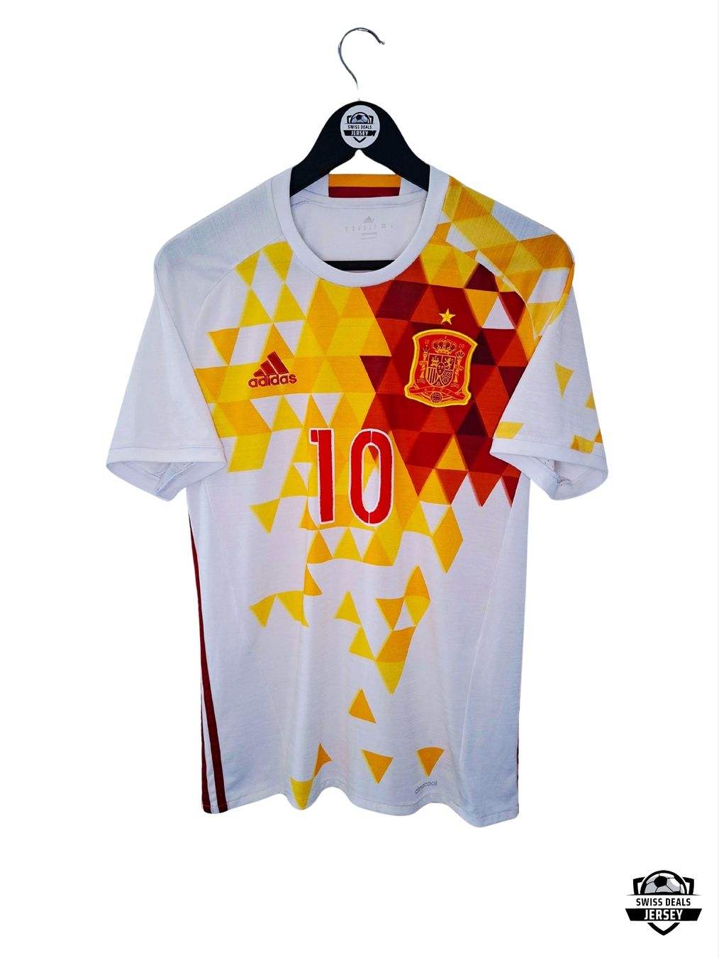 Adidas Canottiere & Pantaloni: FABREGAS #10 Original Spain 2016-17 Away Trikot – Usato da St-Léonard venduto da SwissDealsJersey 1