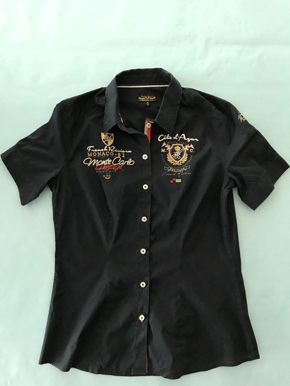 Soccx Camicette: SOCCX Black Kurzarm-Bluse Damen blau – Usato da Langnau am Albis venduto da cre_tr6k