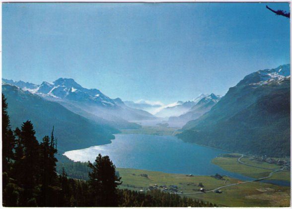 Cartoline postali: Oberengadiner Seen. – Usato da Binningen venduto da Mountainrider