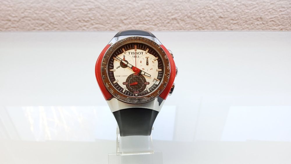 Montre Tissot T-Tracx NASCAR Chronographe Acier Noir - Homme - Occasion Avec Boîte