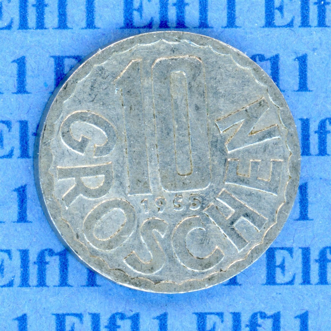 Tutti le monete: ATS___0.10 1955 ss 10 Groschen – Usato da Widnau venduto da Elf11