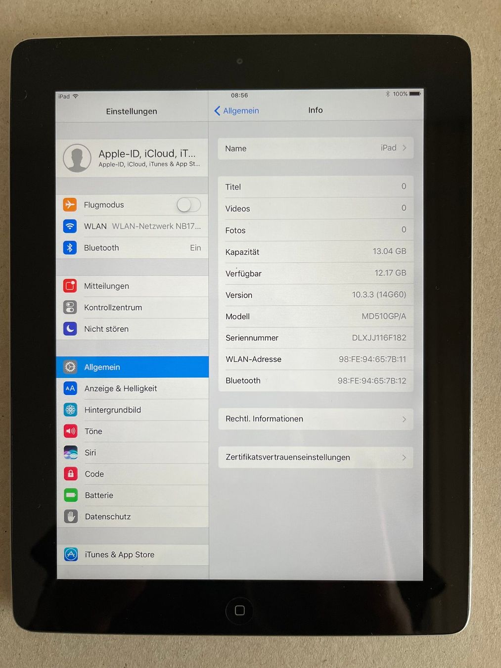Apple Tablet PC: IPad (Details s. Bilder) – Gebraucht aus Winterthur von tbuyer 1