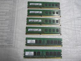 6 x Verschiedene Memory Ram