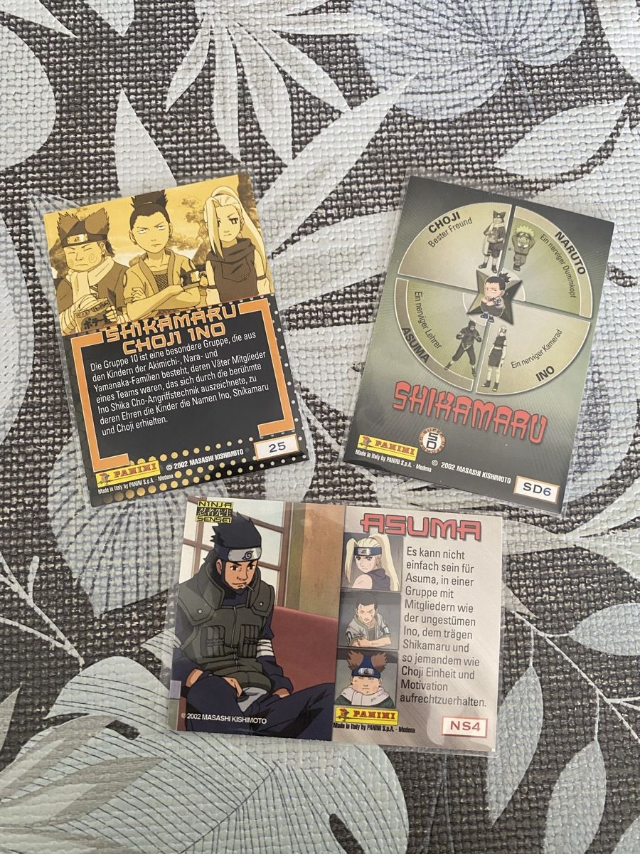 Panini Sammelbilder & Trading cards: Naruto Panini Karten Jahr 2002 – Neu (gemäss Beschreibung) aus Zollikofen von Shiraga 1