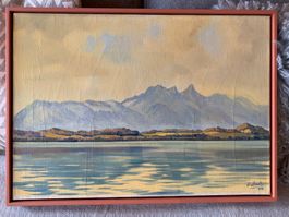 Gemälde Thunersee mit Stockhornkette - Ernst Staub
