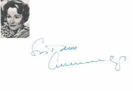 Constance Cummings 1910-200 Autogramm signiert Karte 10x15cm