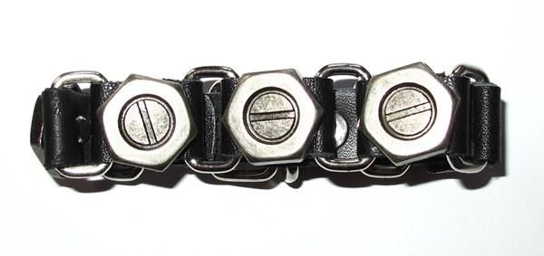 Sonstiger Schmuck: Steampunk Lederarmband Schrauben 6-kant – Neu (gemäss Beschreibung) aus Schwanden GL von UHRKNALL 1