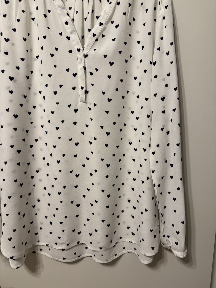 Opus Camicette: Bluse OPUS weiss mit schwarzen Herzen Grösse 44 – Nuovo (secondo la descrizione) da Flumenthal venduto da Krajan 2