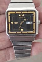 Seiko 5 D/D Auto TV shape with brown dial. August 1983.